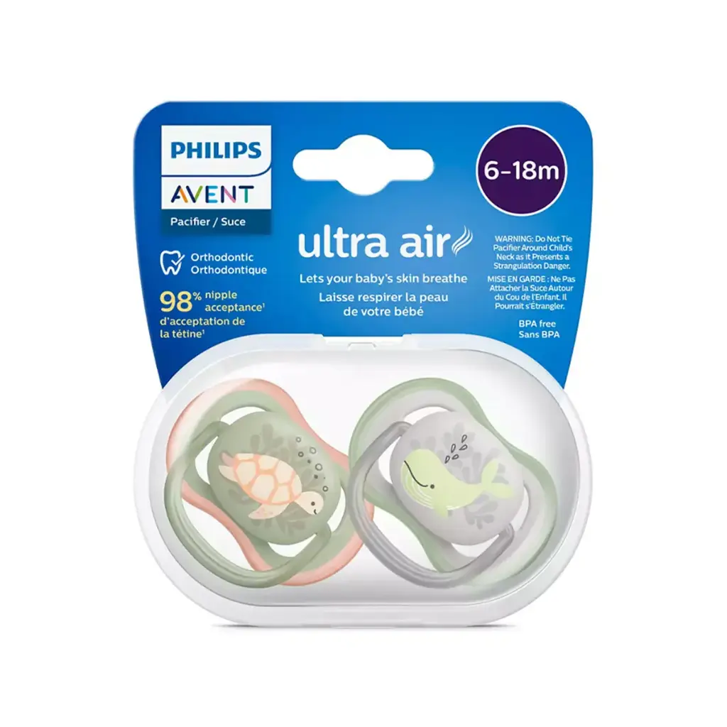 Avent Biberon rrens Ultra Soft 6-18m balene/yll