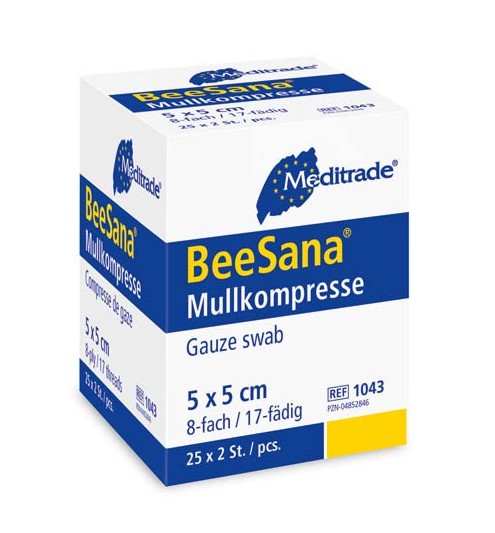 Beesana Kompresa sterile 5x5x 2 cope /pako Aquarius