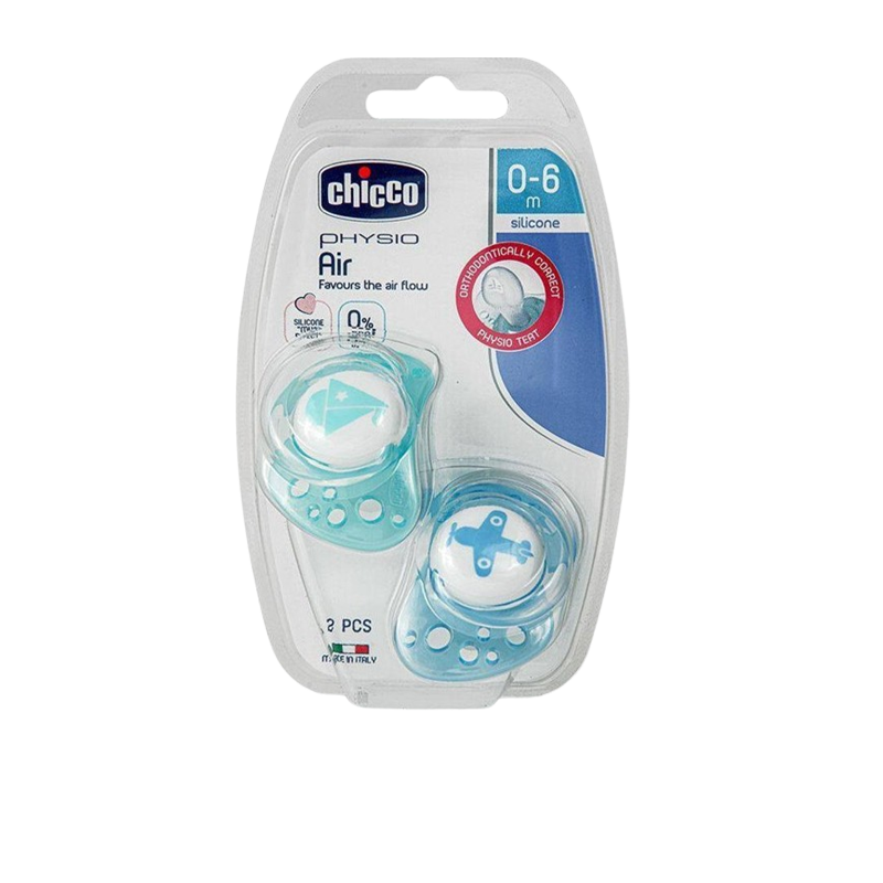 Chicco physio Air cuco cift silikon 0-6m blu