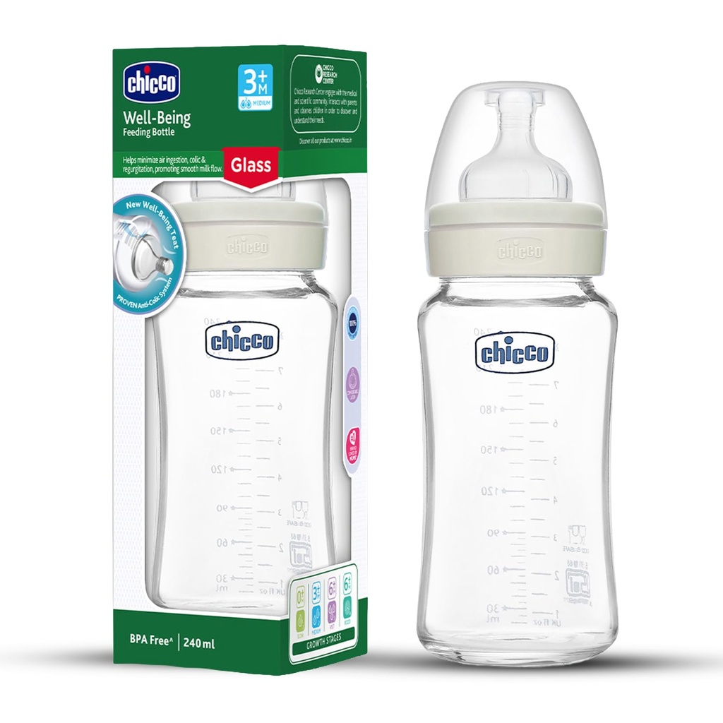 Chicco well-being 0m+ glass 240ml