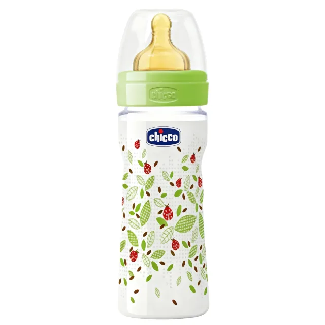 Chicco wellbeing biberon latex 2m+ 250ml