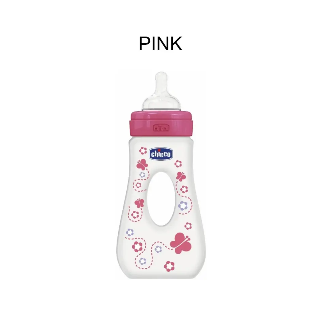 Chicco well-being travelling bottle 240ml +4m roze