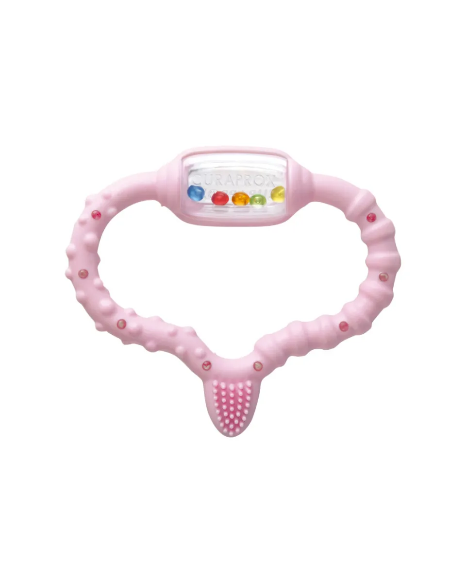 Curaprox baby teething ring roz