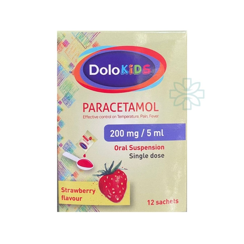 Dolokids Paracetamol Oral Suspension 200mg/5ml *12bustina