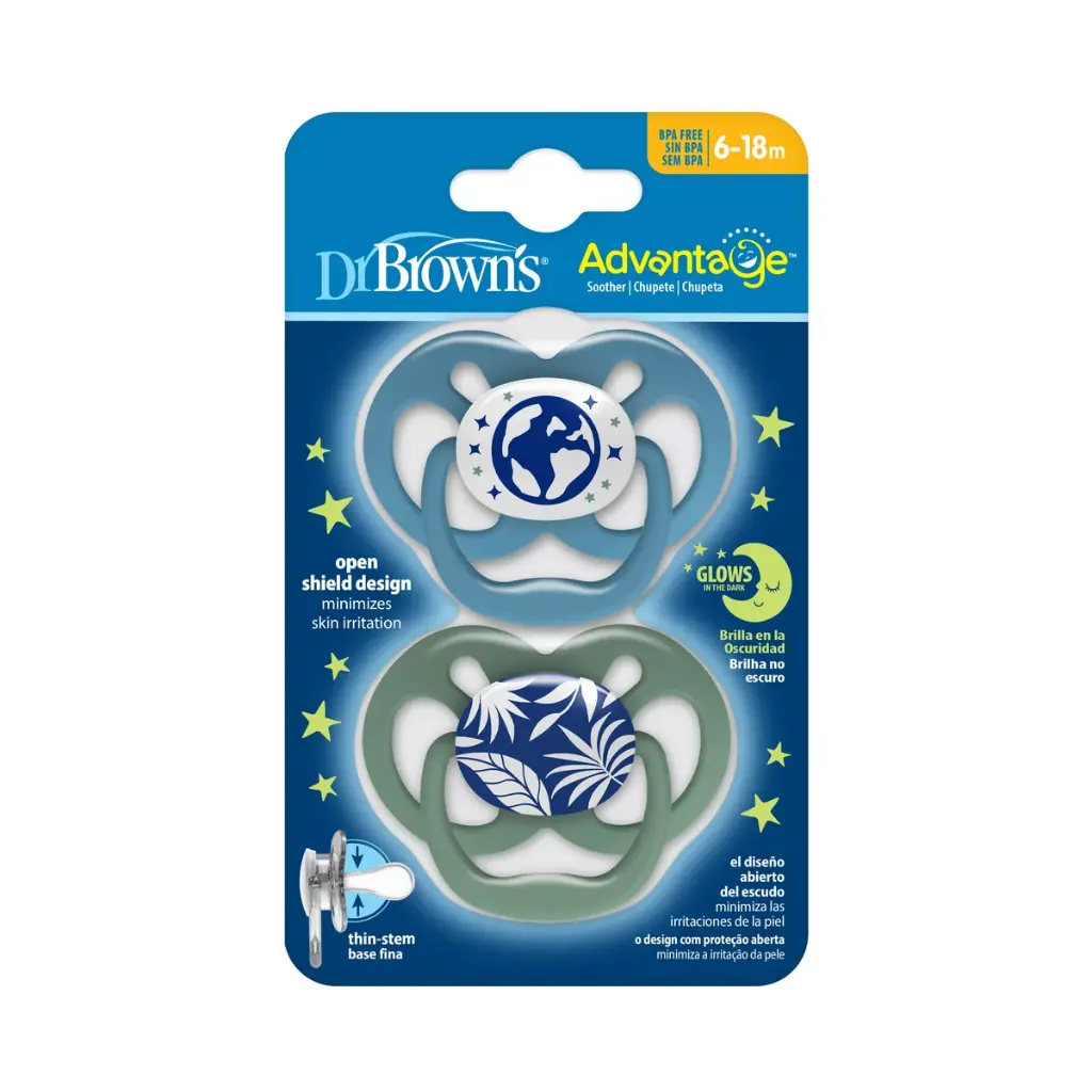 Dr Browns advantage pacifier glow in dark 6-18m