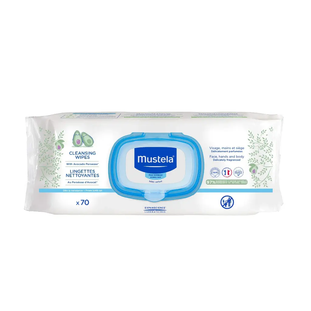 Mustela cleansing wipes *70cop
