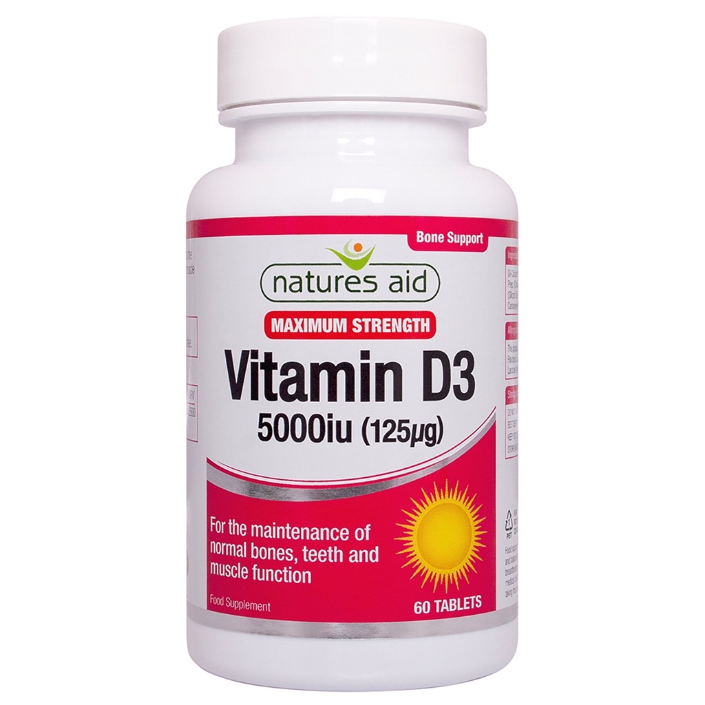 Natures Aid Vitamin D3 5000 IU * 60Tab