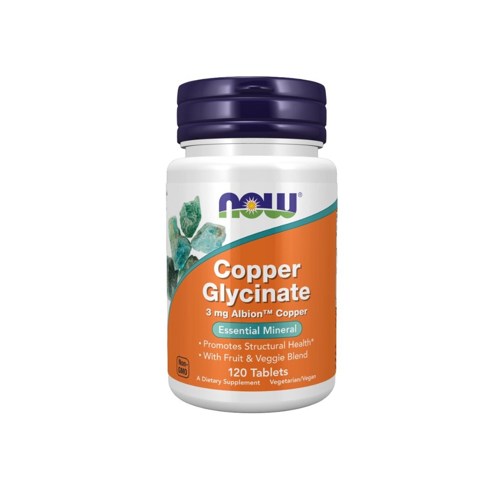 Now Copper Glycinate 3 mg 120 tabs