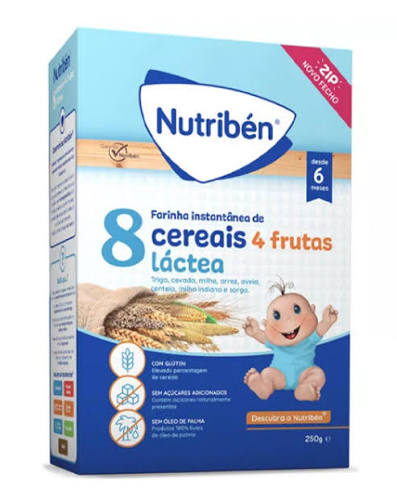 Nutriben 8 cereales 4 frutas lactea 300g