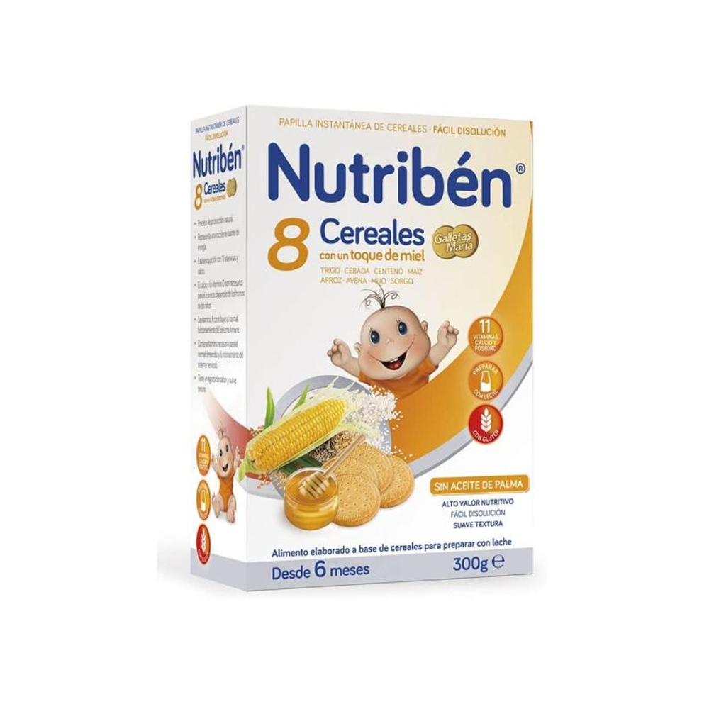 Nutriben 8 cereals miel galletas maria 300g