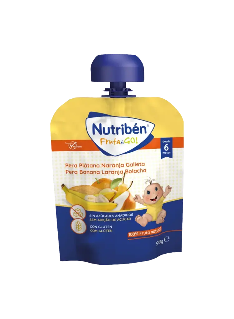 Nutriben FrutaeGo Pera Platano Naranja galleta