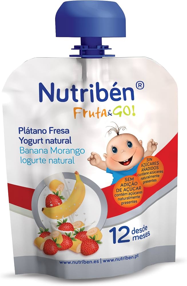 Nutriben FrutaeGo Platano fresa yogurt natural 12m+