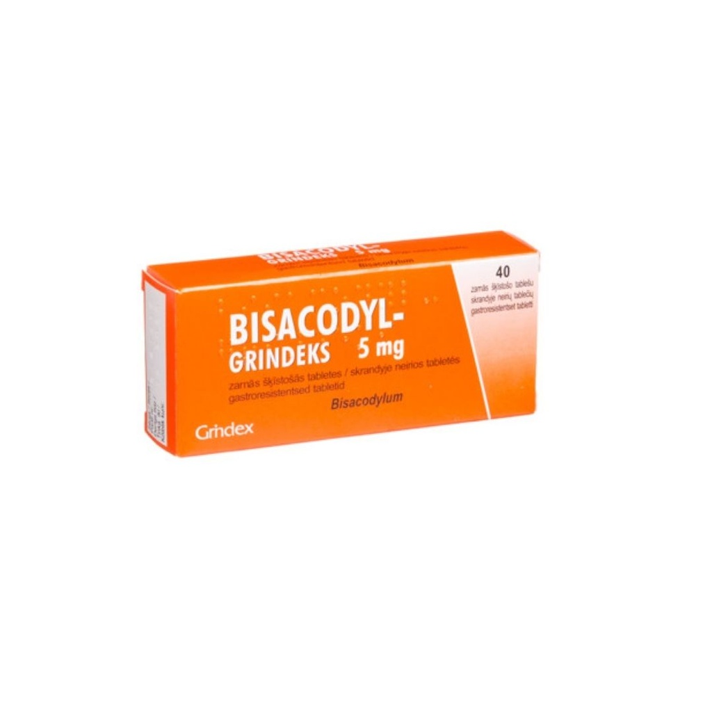 Bisacodyl Grindeks 5 mg *40 tablets