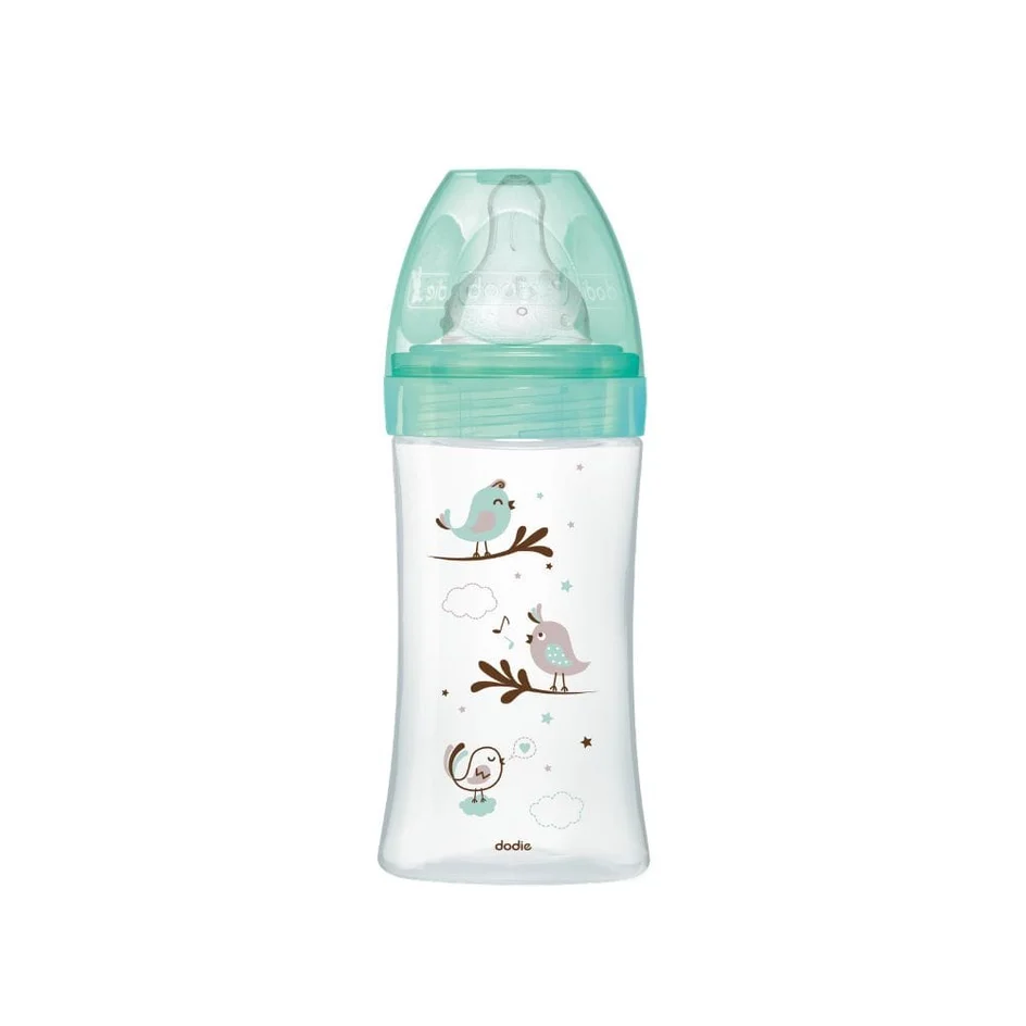 Dodie Bottle Initiation+ Anti-Colic 270ml 0-6 months Round Teat  3 Speeds Flow 2