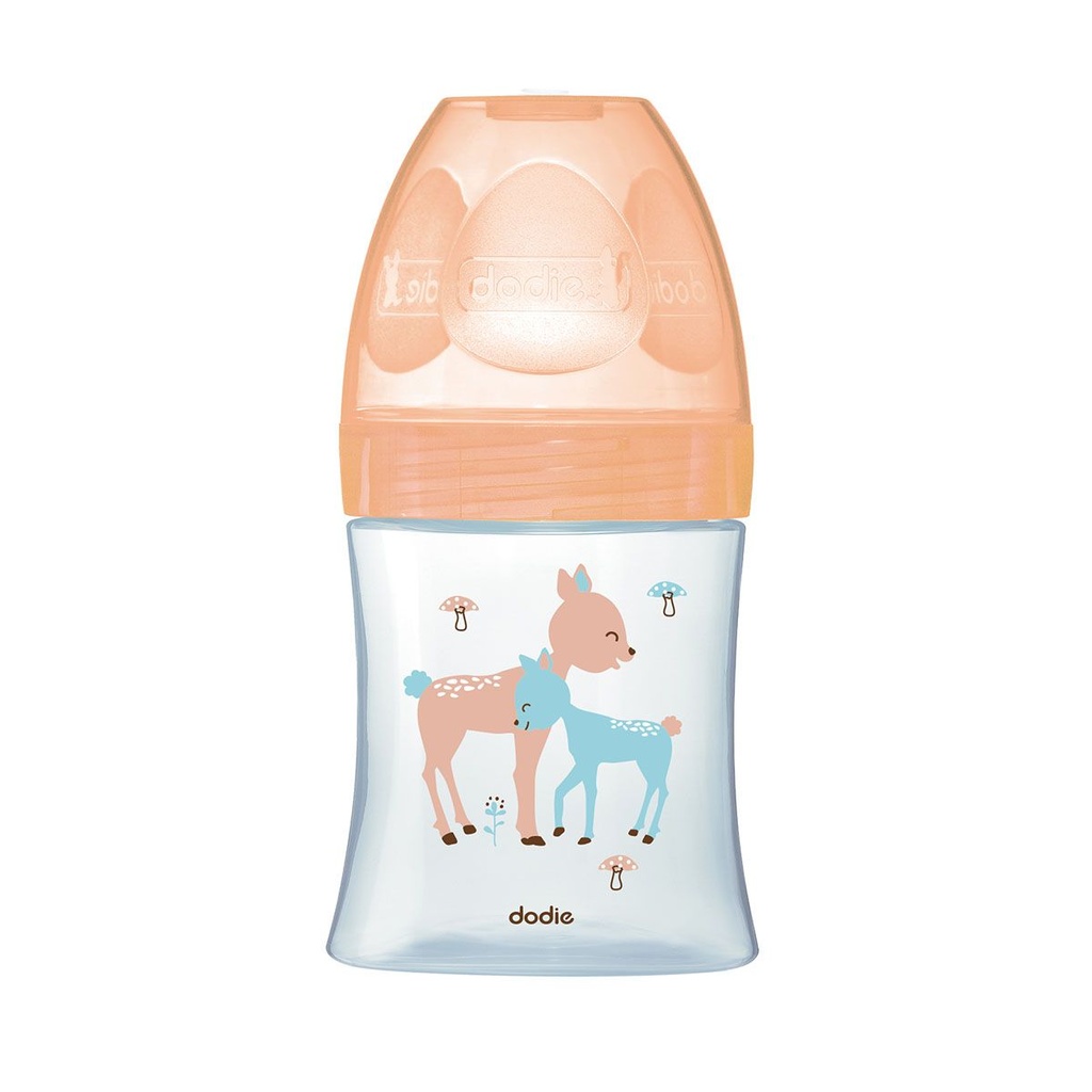 Dodie Bottle Sensation+ Anti-colic glass 150ml  0-6 months Flat Teat Flow 1
