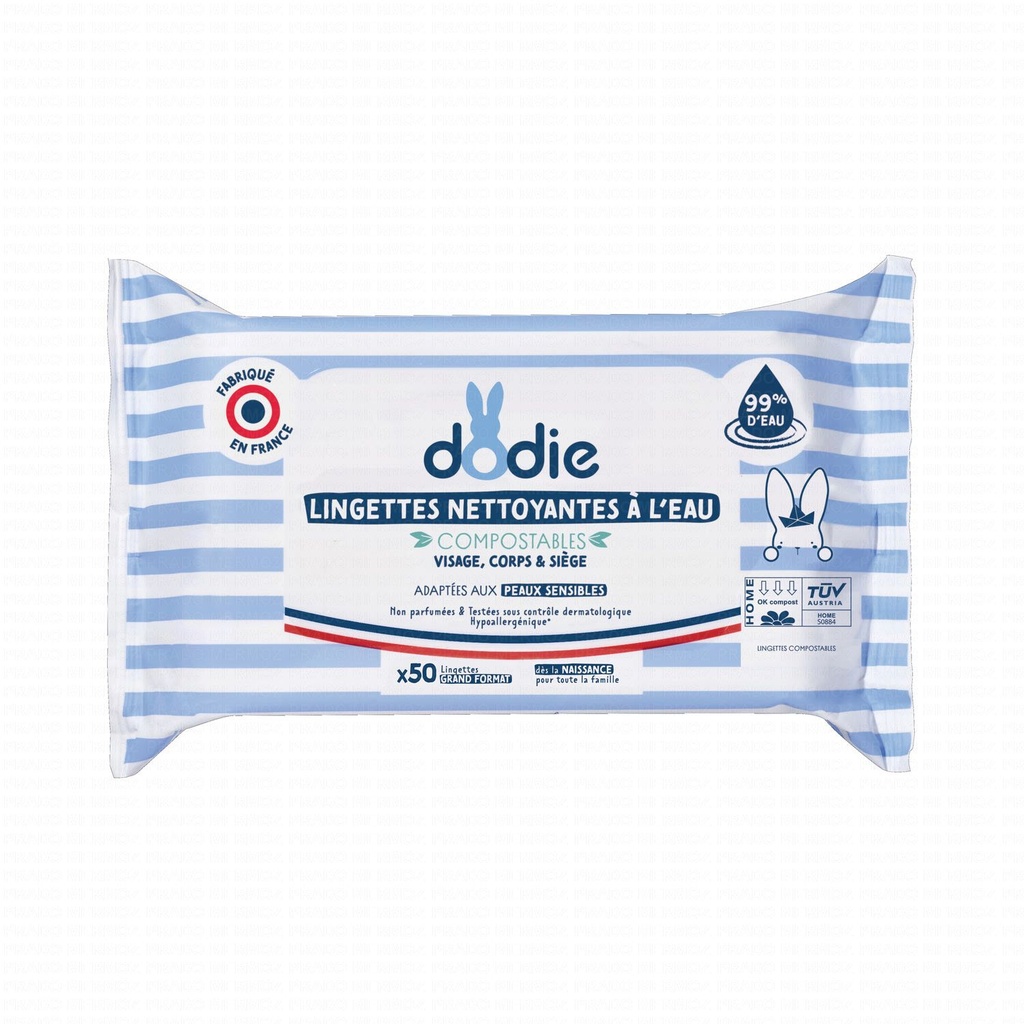 Dodie Gentle water cleansing wipes x50