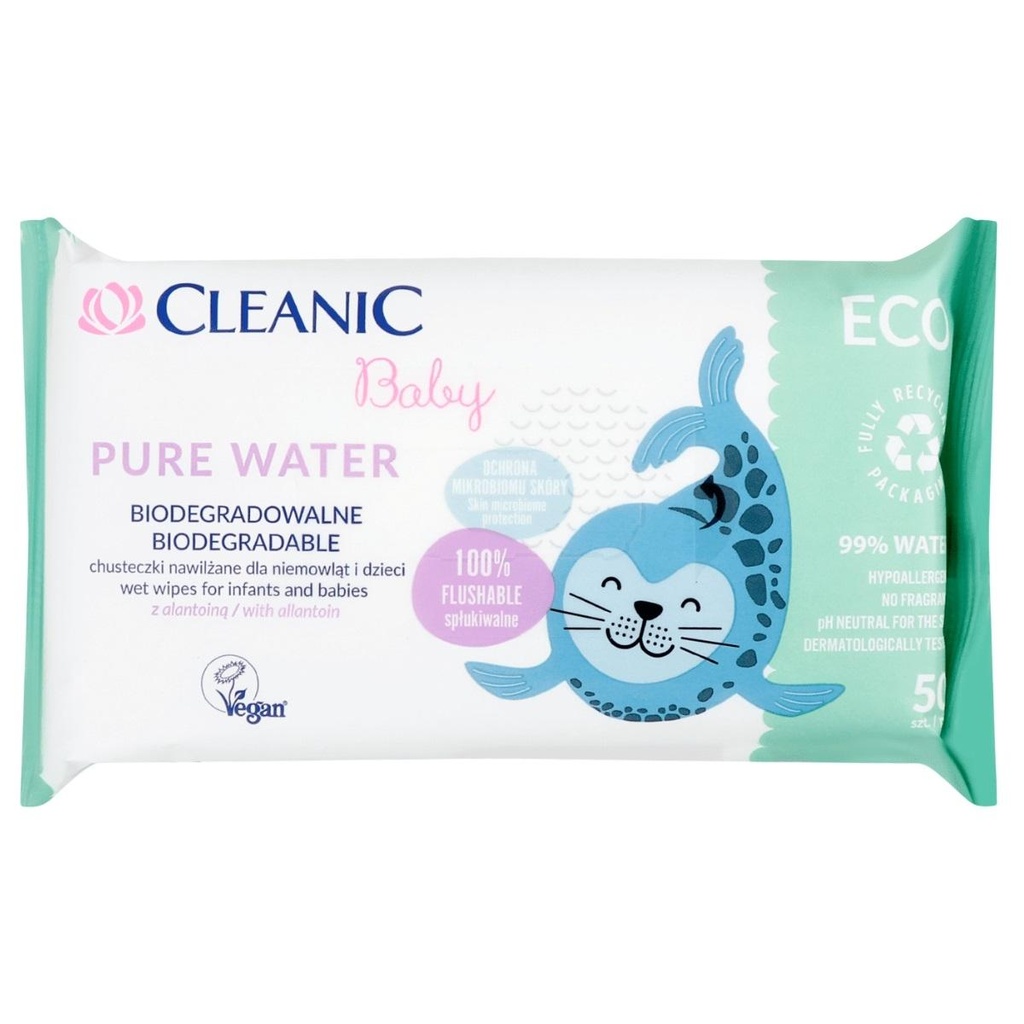 Harper Cleanic Baby Eco Pure Water Infants And Baby Wet Wipes 50 Pcs