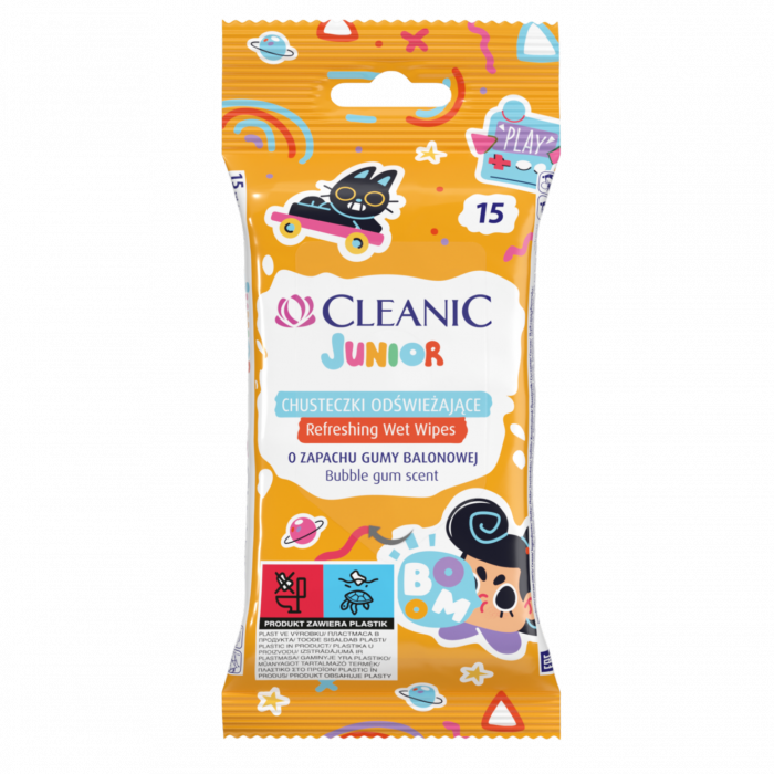 Harper Hygienics Cleanic Junior Refreshing Wet Wipes 15 Pcs