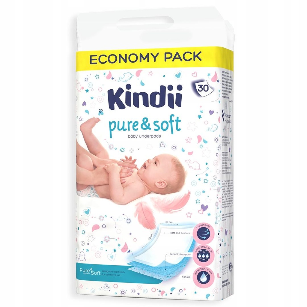 Harper Kindii  Underpads Pure& Soft 30 Szt. 60X40 Economy Pack