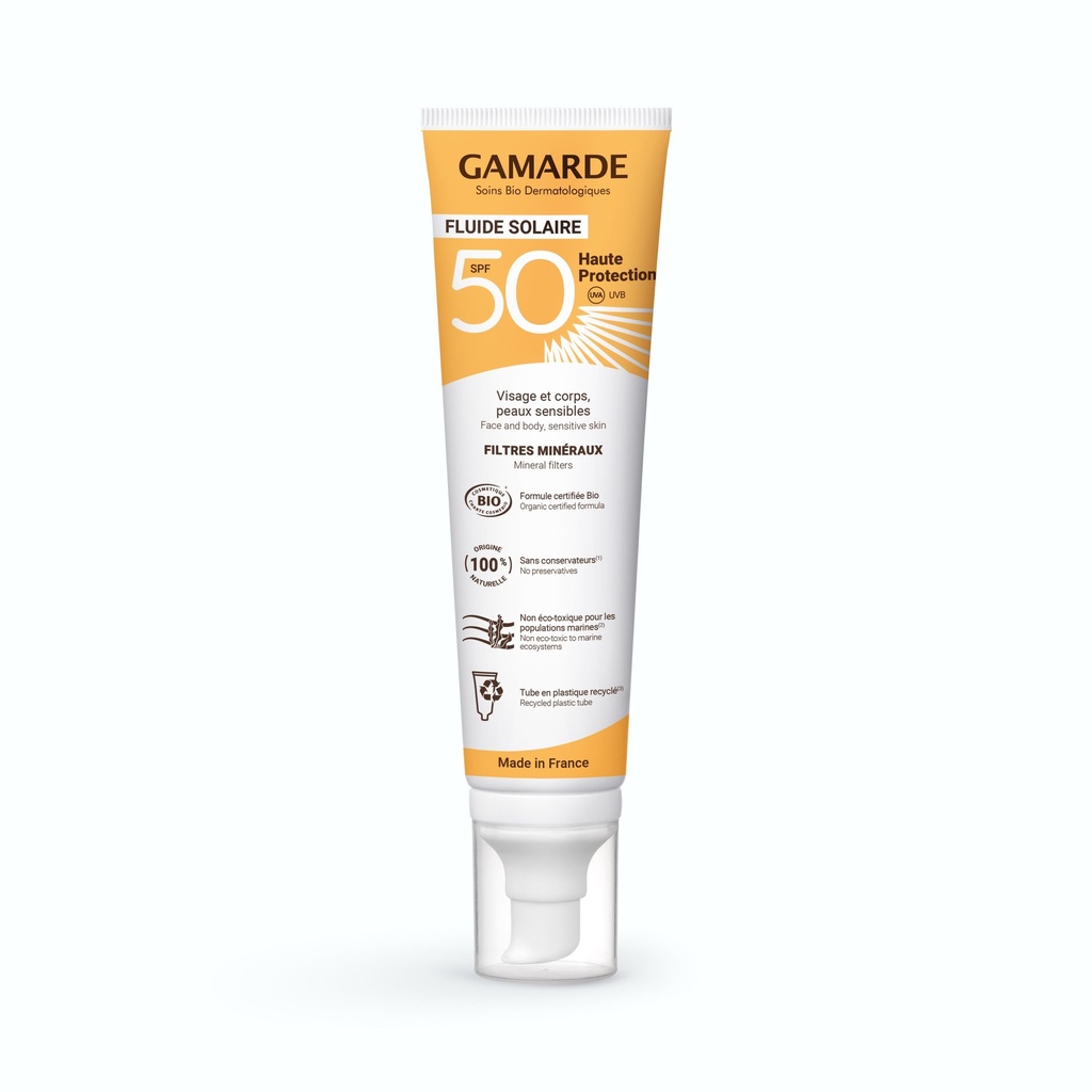 Gamarde Solaire - Fluide Solaire SPF50 tube pomp 100ml