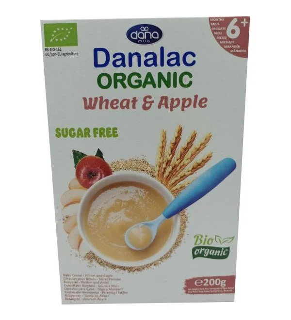 Danalac Organic Wheat and Apple 6m+,200g
