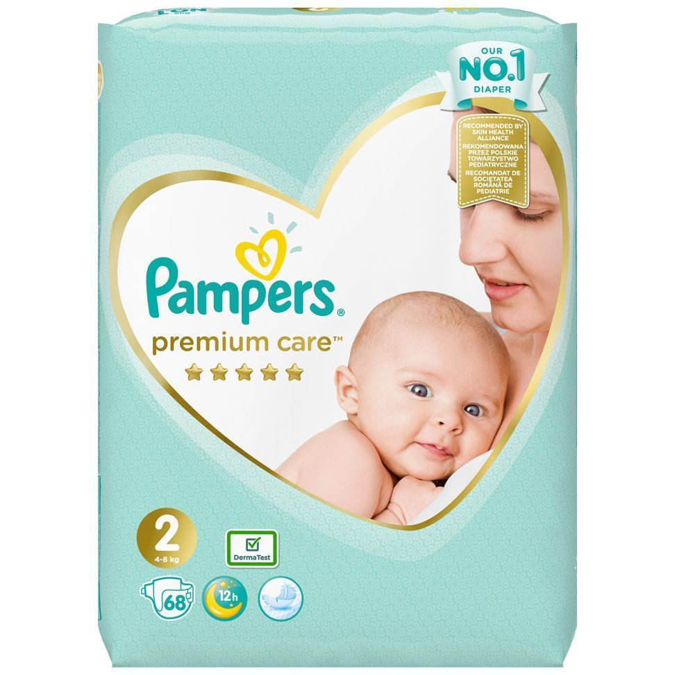 Pampers Premium Care 2 (4-8Kg) * 68 Pcs