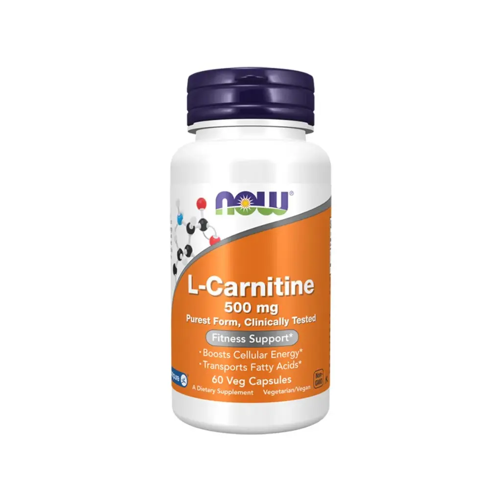 Now L-Carnitine 500 mg *60 Veg Capsules 