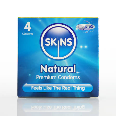 SKINS CONDOMS NATURAL X 4 PCS