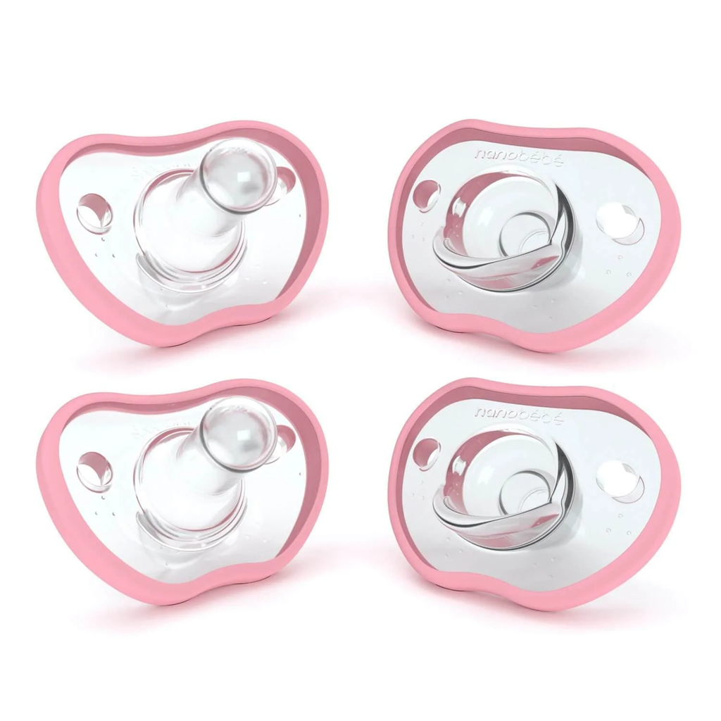 Nanobebe flexy soothers extra soft teat 0-3m, 2cope ,Pink