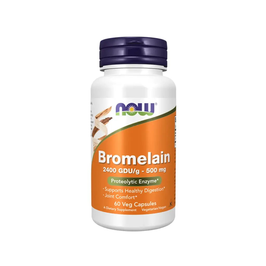 Now Bromelain 500 mg /2400 GDU *60 caps 
