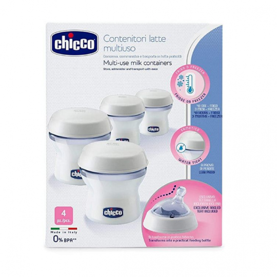 Chicco Contenitori Latte Multiuso, 4pcs