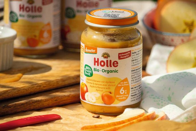 Holle apple e banana with apricot 190g