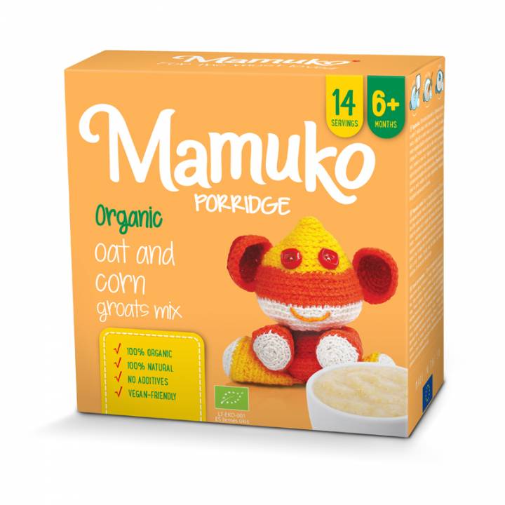 MAMUKO ORGANIC OAT AND CORN PORRIDGE 6+ 200g