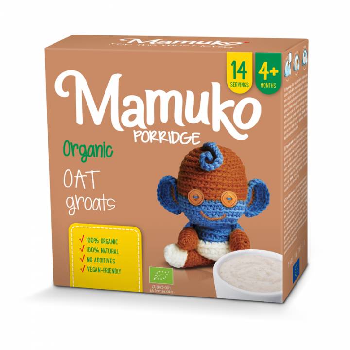 MAMUKO ORGANIC OAT GRAINS PORRIDGE 4+ 200g