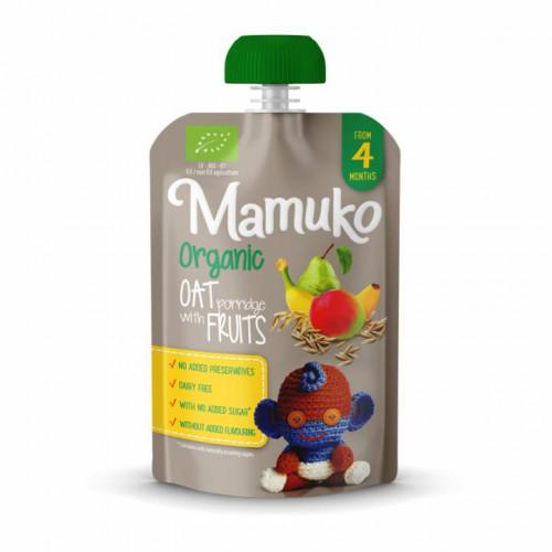 MAMUKO ORGANIC OATS PORRIDGE WITH FRUITS PUREE 4+ 100g