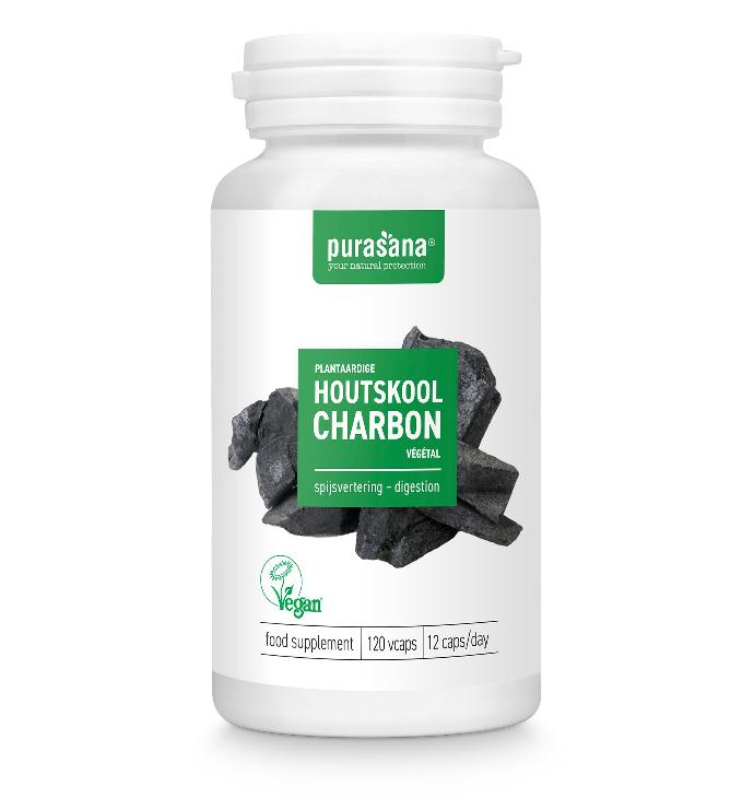 Purasana Vegetable Charcoal 190Mg *120Vcaps