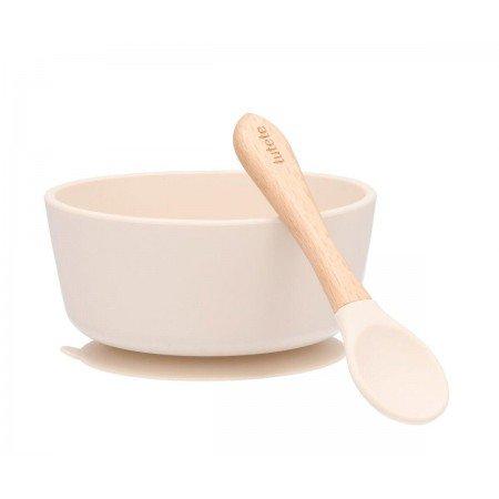 Tutete Bowl with Suction Cup + Ivory Spoon