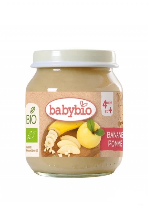 Babybio Banana Apple Jar Organic +6months *130gr