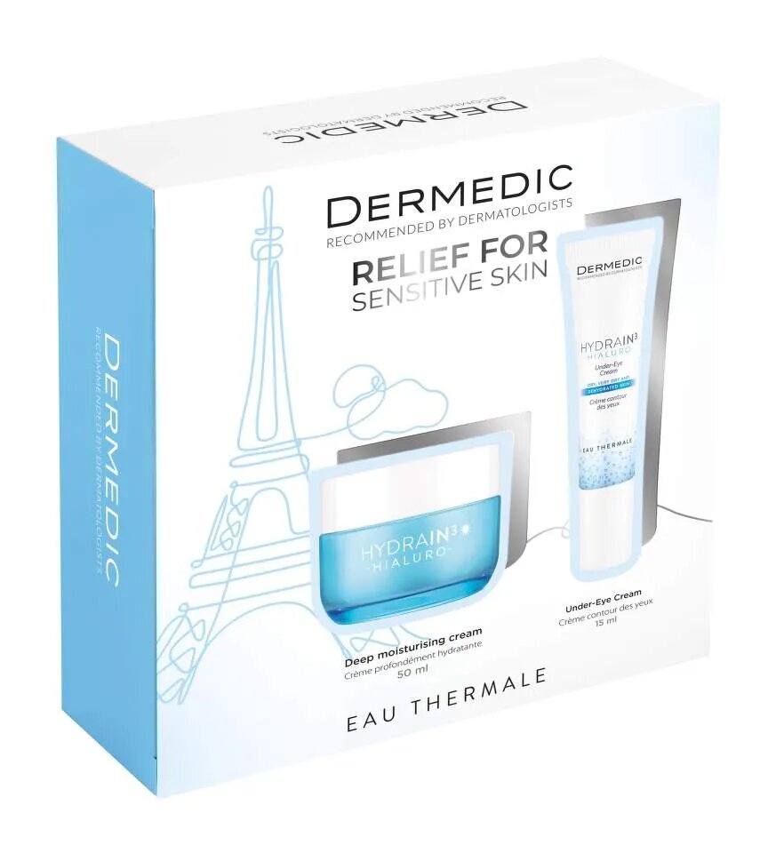 Dermedic Set Hydrain 3 Deep Moisturising Cream 50ml+Under-Eye Cream 15ml