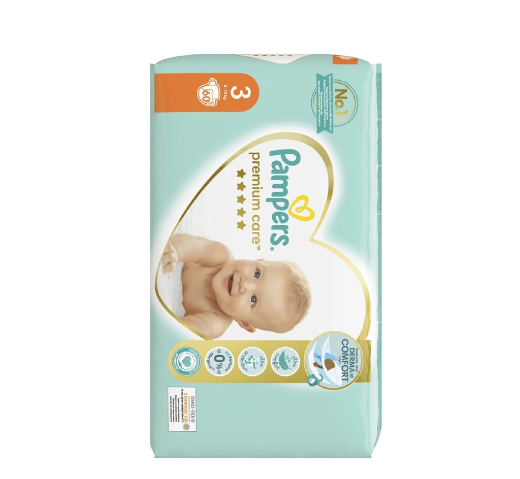 Pampers Premium Care 3 x 60 cope