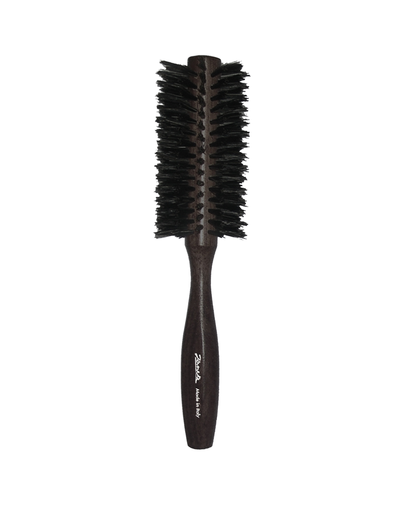 JANEKE BLACK TUMBLED WOOD HAIRBRUSH, Ø48mm