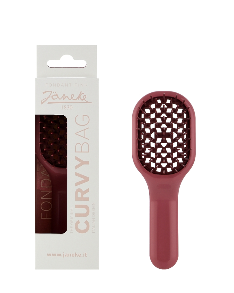 JANEKE CURVY VENTED BRUSH, EXTREME VOLUME BLOWOUTS HAIR BRUSH PINK