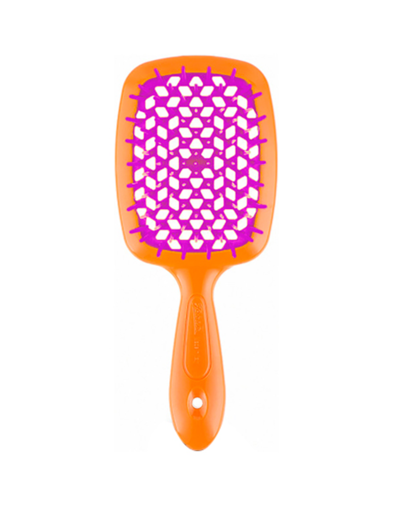 JANEKE SMALL SUPERBRUSH VENTED BRUSH COMPACT VERSION FLUO ORANGE FUCHSIA