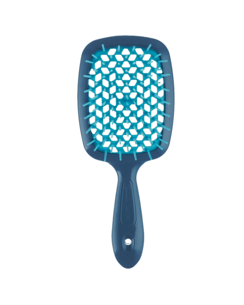 JANEKE SUPERBRUSH VENTED BRUSH WITH SOFT PINS BLUE/TURQUOISE