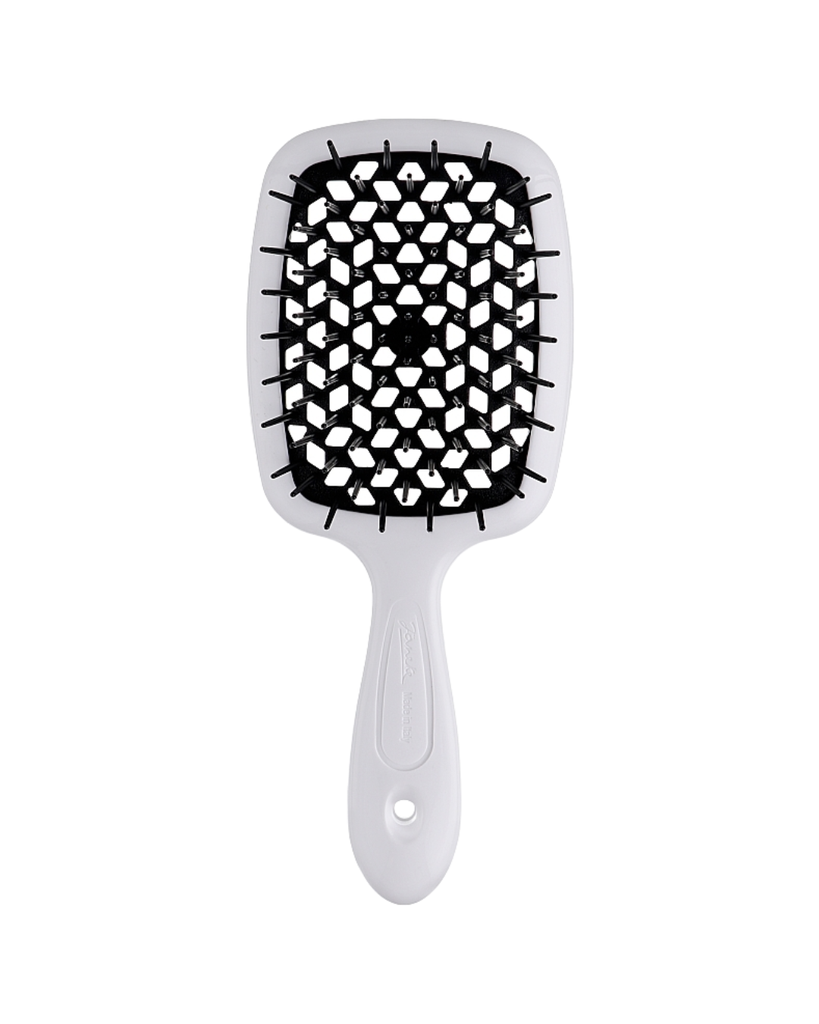 JANEKE SUPERBRUSH VENTED BRUSH WITH SOFT PINS WHITE/BLACK