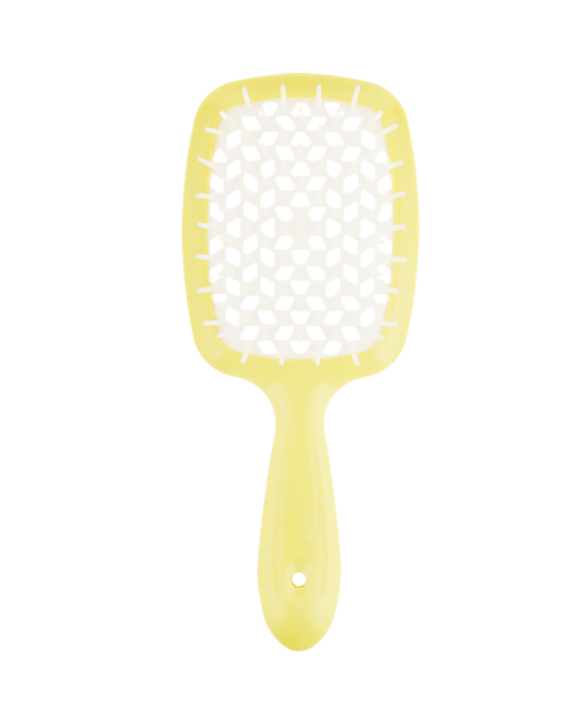 JANEKE SUPERBRUSH VENTED BRUSH WITH SOFT PINS YELLOW PASTEL