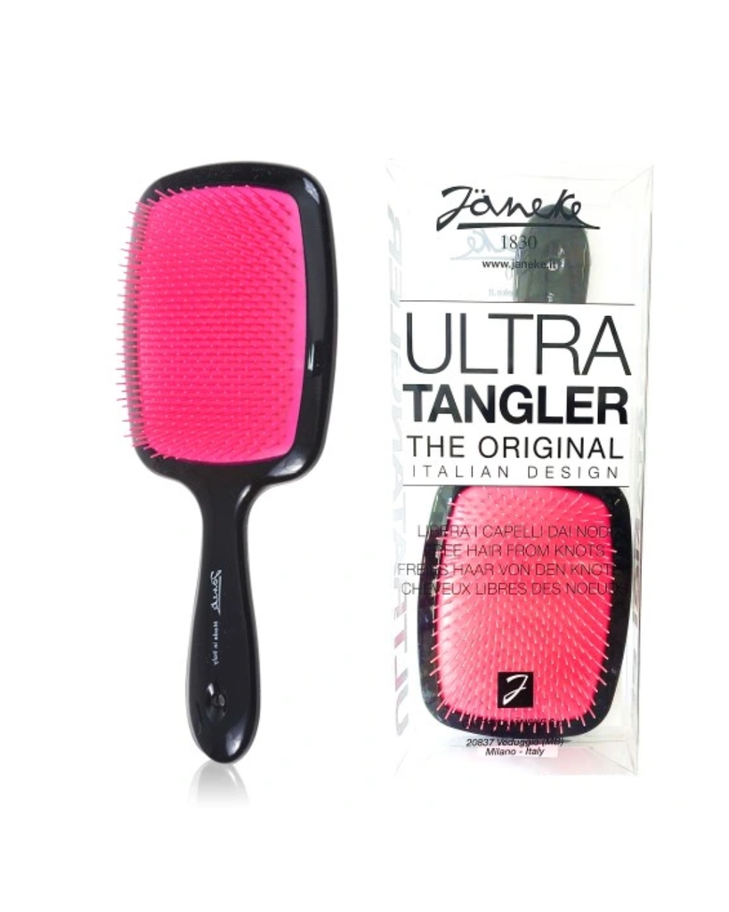 JANEKE TANGLER HAIRBRUSH BLACK/PINK