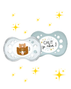 Dodie Soothers +6 months DUO NIGHT BOY FAMILY HUGS A101