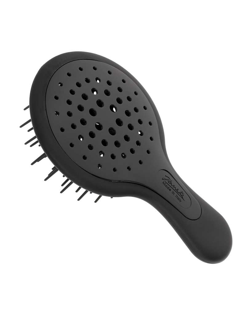 JANEKE MINI SUPERBRUSH COMPACT SILICON HAIRBRUSH BLACK