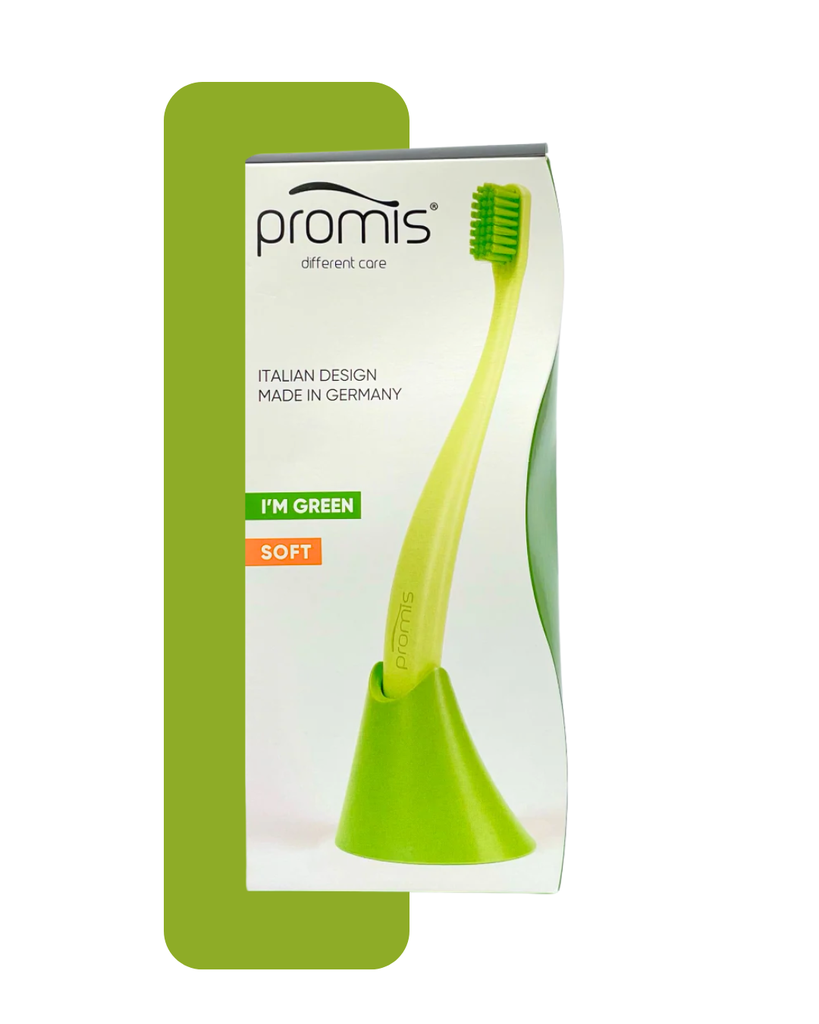 Promis Green Brush & Holder